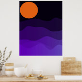 Poster Paysage de la lune de montagne (Cuisine)