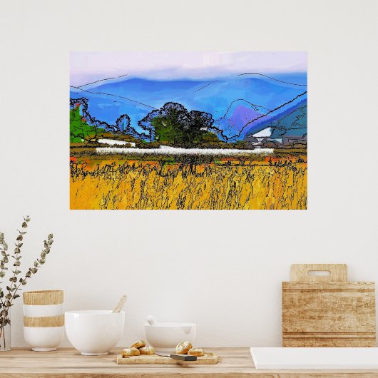 POSTER PAYSAGE DE LA MONTAGNE (Cuisine)