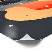 Poster Paysage de la montagne Sunset Retro (Coin)