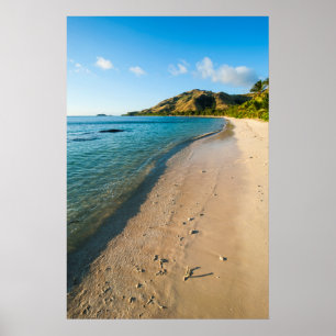 Poster Paysage de la plage tropicale, Fidji
