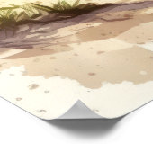 Poster Paysage de la plage Watercolor (Coin)