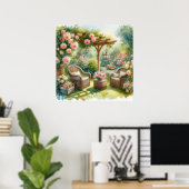 Poster Paysage de la retraite de jardin 5 (Bureau à domicile)