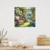 Poster Paysage de la retraite du jardin 3 (Cuisine)