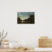 Poster Paysage de la rivière Lune avec chalets (Cuisine)