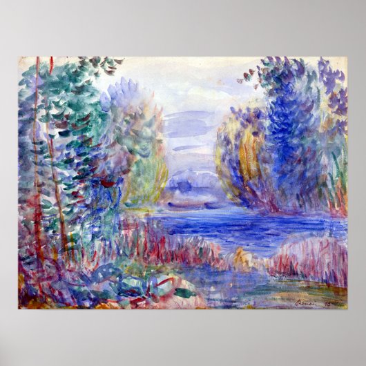 Poster Paysage de la rivière Pierre-Auguste Renoir, 1890 (Devant)