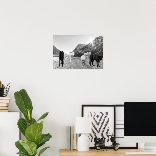 Poster Paysage de la rivière White Black Wolf (Bureau à domicile)