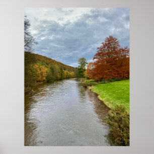 Poster paysage de la Semois à Bouillon, Belgique voyage