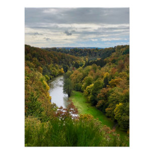 Poster paysage de la Semois à Bouillon, Belgique voyage