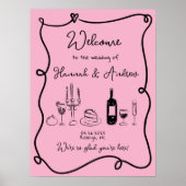 Poster Paysage de la table de Mariage de bienvenue de Han (Devant)