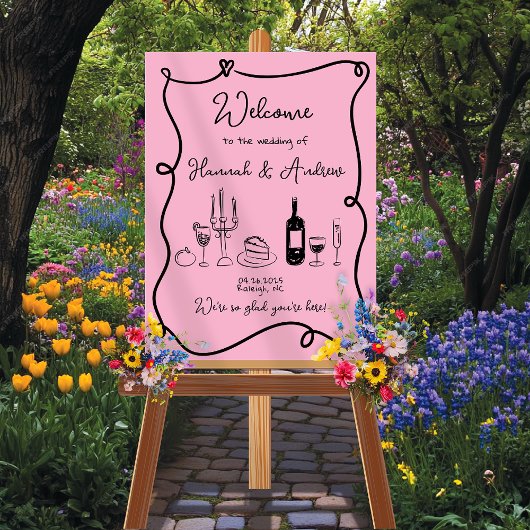 Poster Paysage de la table de Mariage de bienvenue de Han
