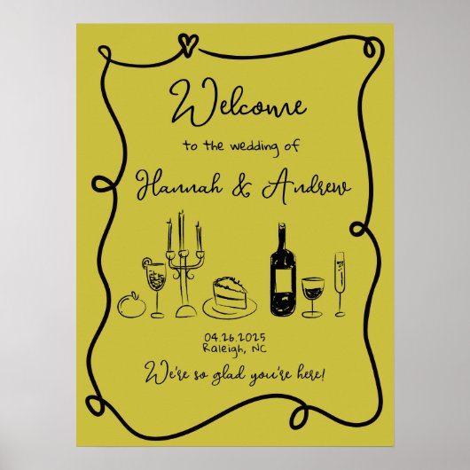 Poster Paysage de la table de Mariage de bienvenue de Han (Devant)