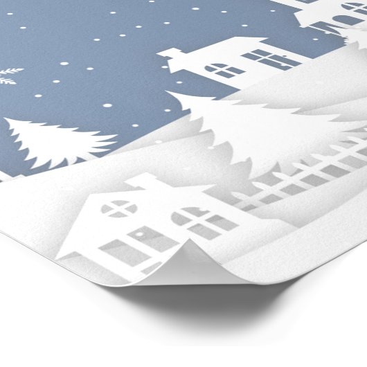 Poster Paysage de l'église de Noël (Coin)