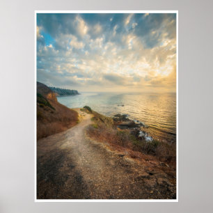 Poster Paysage de lumière du coucher de soleil sur le che