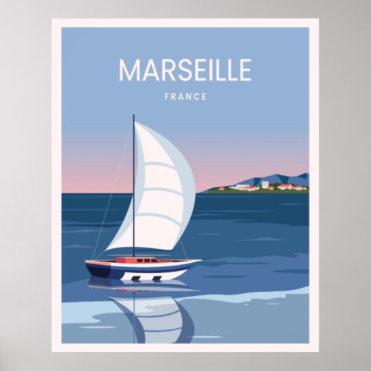 Poster Paysage de Marseille France (Devant)