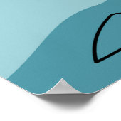 Poster Paysage de montagne Abstrait, paysage plat ba (Coin)