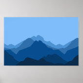 Poster Paysage de montagne Panorama (Devant)