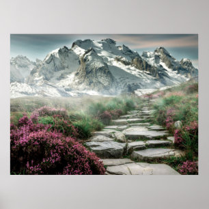 Poster Paysage de montagne pittoresque