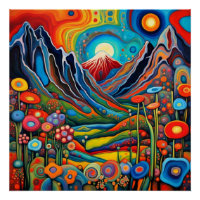 Paysage de montagne psychédélique 4