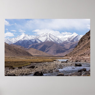 Poster Paysage de montagne typiquement tibétain