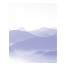 Paysage de montagnes abstraites bleu blanc