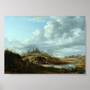 Poster Paysage de moulin à vent - Style de gélification