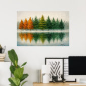 Poster Paysage de murmures entre les saisons (Bureau à domicile)