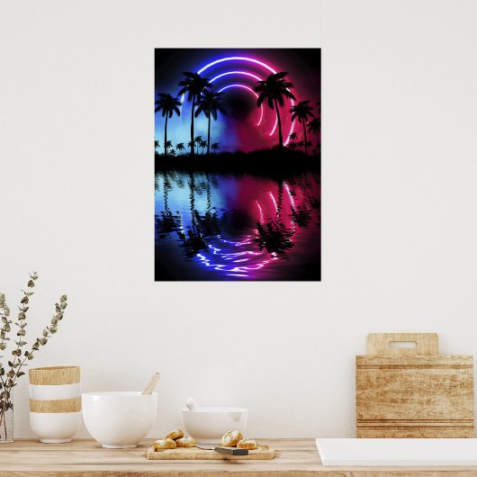 Poster Paysage de néon : Palms & Ark (Cuisine)