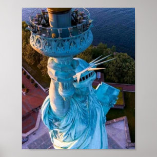 Poster Paysage de New York, Flambeau de la Statue de la L
