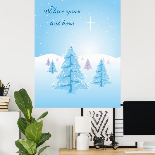 Poster Paysage de Noël (Bureau à domicile)