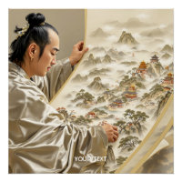 Paysage de peintre japonais mignon fantastique