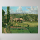 Poster Paysage de Pissarro Les Patis Célèbre Art (Devant)