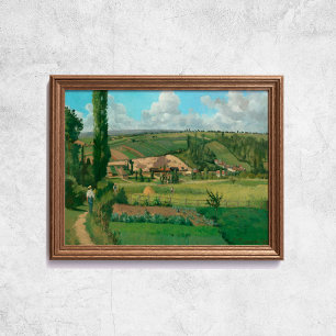 Poster Paysage de Pissarro Les Patis Célèbre Art