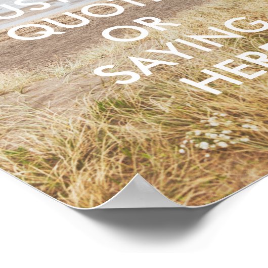 Poster Paysage de plage Citation personnalisée (Coin)