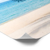 Poster Paysage De Plage Tropical, 1 Pierre 5:7 Bible Vers (Coin)