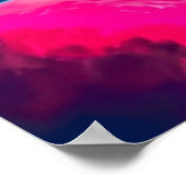 Poster Paysage de planète extraterrestre néon synthwave g (Coin)