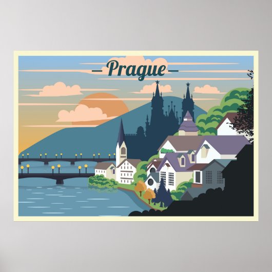 Poster Paysage de Prague (Devant)