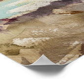 Poster Paysage de prairie aquarelle. Art ukrainien (Coin)