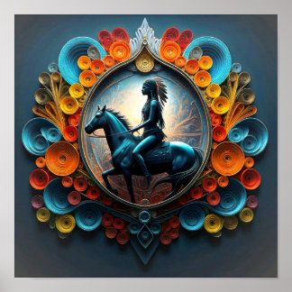 Poster "Paysage de rêve amérindien"