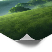 Poster Paysage de rêve de la vallée verte (Coin)