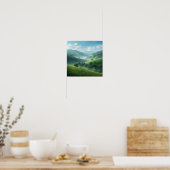Poster Paysage de rêve de la vallée verte (Cuisine)