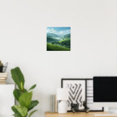 Poster Paysage de rêve de la vallée verte (Bureau à domicile)