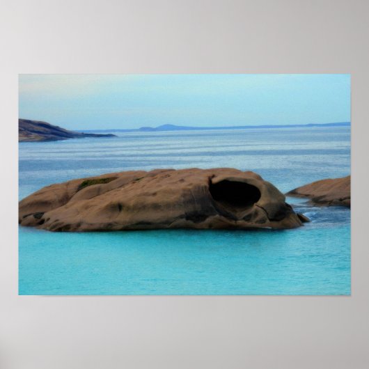 Poster Paysage de roche océanique (Devant)