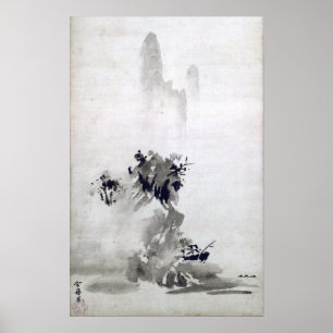 Poster Paysage de Sesshu Toyo Haboku-Sansui