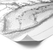 Poster Paysage de style chinois dessiné à la main (Coin)