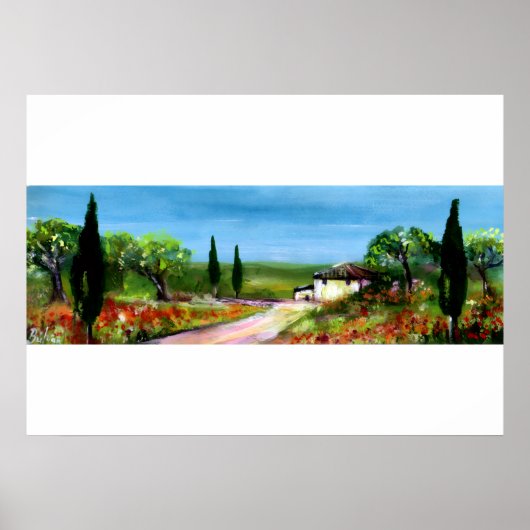 POSTER PAYSAGE DE TOSCANE (Devant)