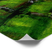 POSTER PAYSAGE DE TOSCANE AVEC COLLINES VERTES (Coin)