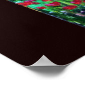 POSTER PAYSAGE DE TOSCANE AVEC COQUELICOTS (Coin)