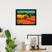 POSTER PAYSAGE DE TOSCANE AVEC DÉBORDEMENT (Bureau à domicile)