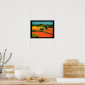 POSTER PAYSAGE DE TOSCANE AVEC DÉBORDEMENT (Cuisine)