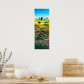 POSTER PAYSAGE DE TOSCANE AVEC DES COQUELICOTS (Cuisine)